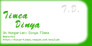 timea dinya business card